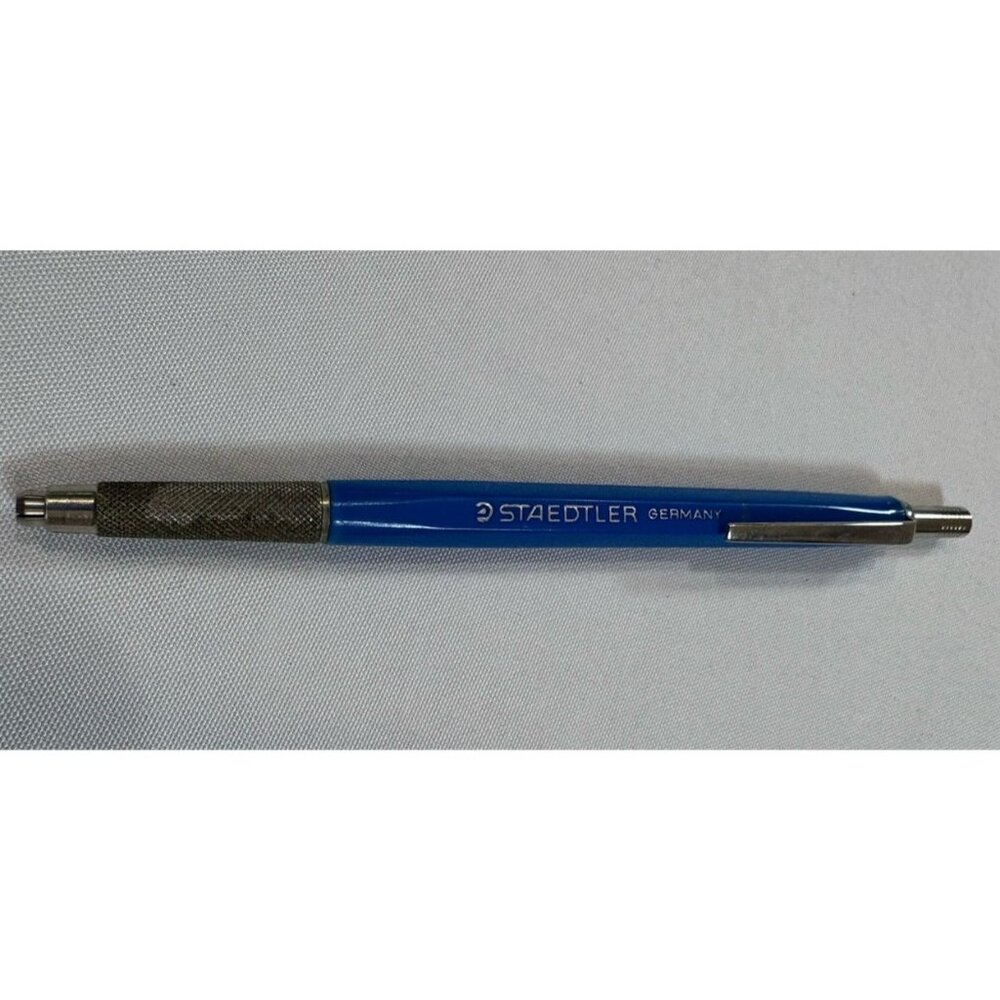 Vintage STAEDTLER 782 MARS - TECHNICO Blue/Silver Mechanical Pencil Germany 2H